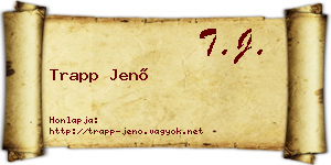 Trapp Jenő névjegykártya